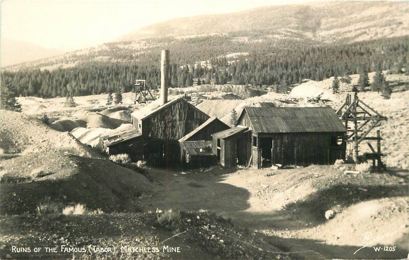 Colorado Sanborn Ruins Tabor Matchless Mine 1950s RPPC Photo Postcard 13208