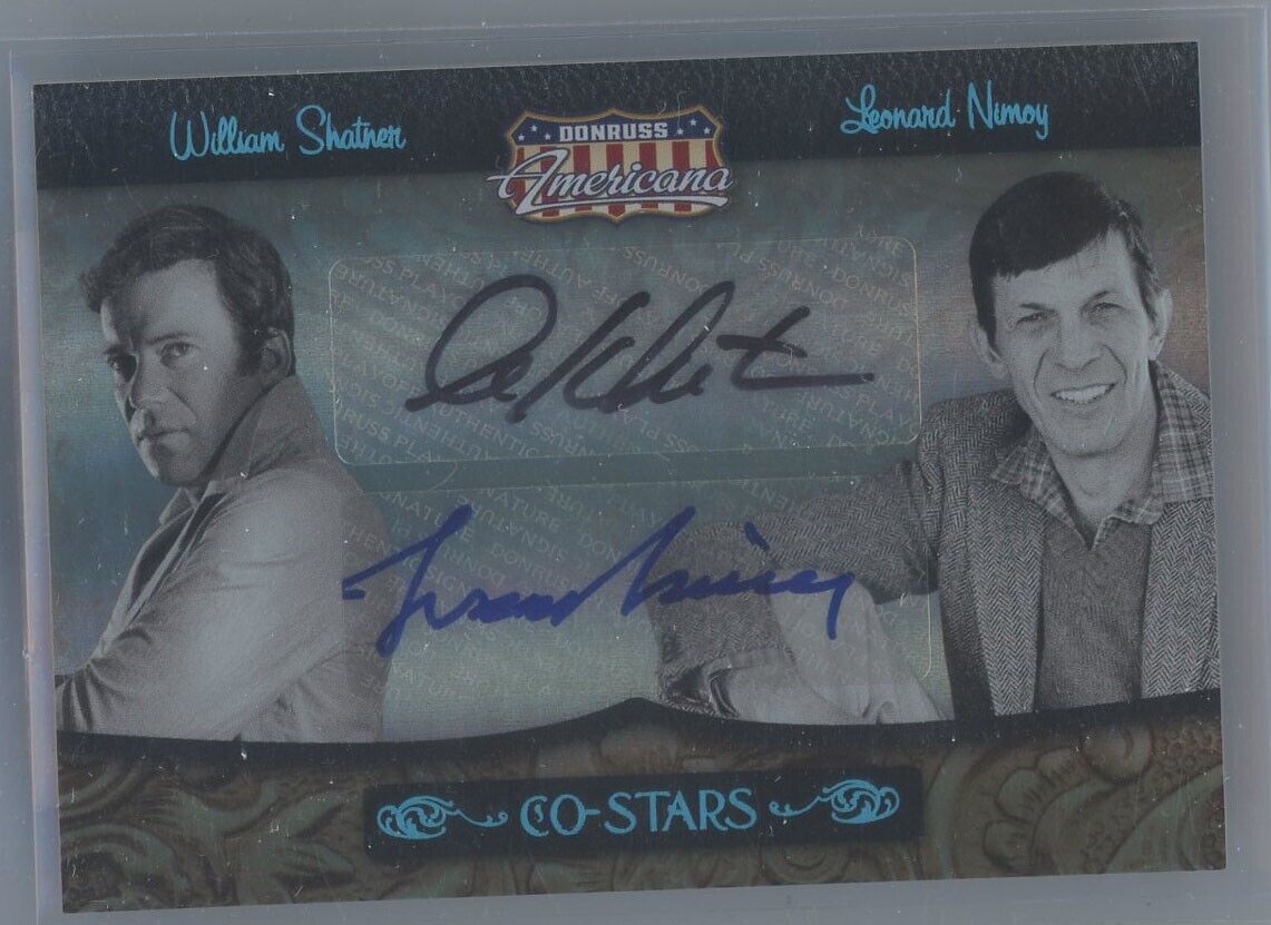 William Shatner Leonard Nimoy Donruss Americana Dual Auto Autograph/25 Star Trek