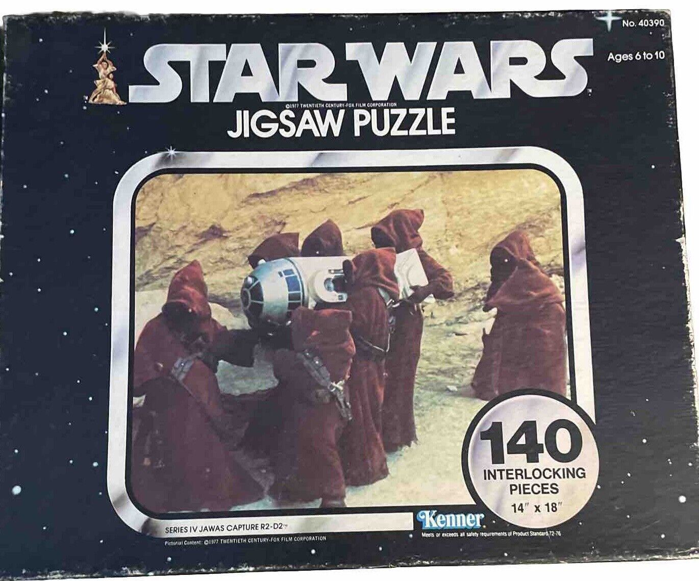 Vintage Kenner 1977 - STAR WARS Jawas Capture R2-D2 - 140 Piece Puzzle Complete