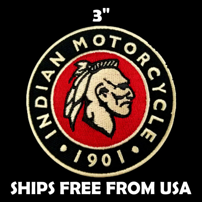 Indian Motorcycle Classic Embroidered Iron-On Patch Biker Jacket Patches 
