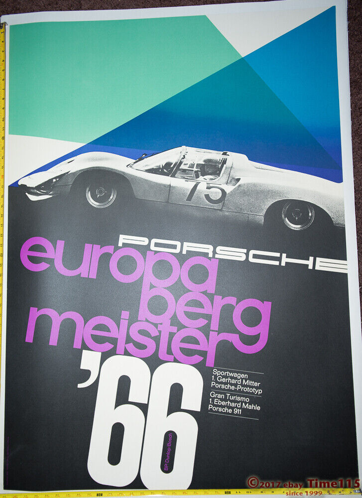 66 Porsche 904 Genuine Dealer Factory Poster Orig 46.5\