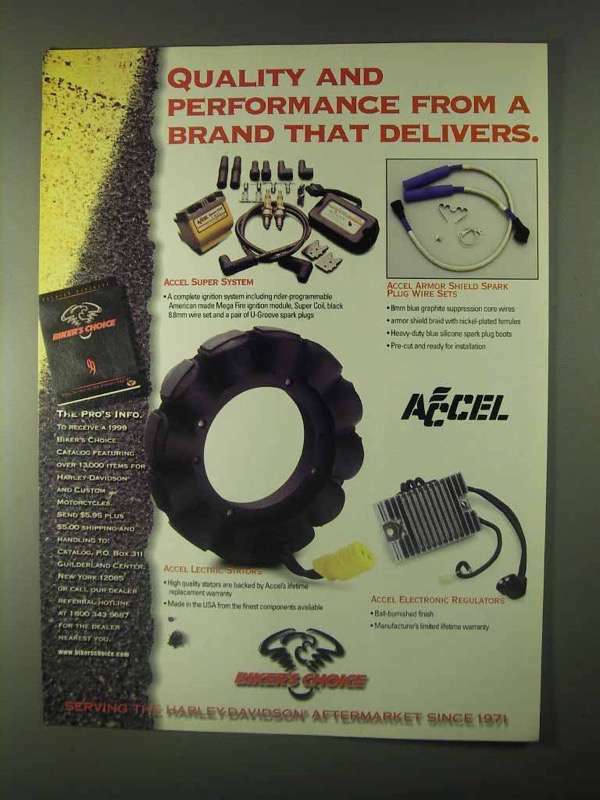 1999 Biker\'s Choice Accel Ad - Super System, Spark Plug