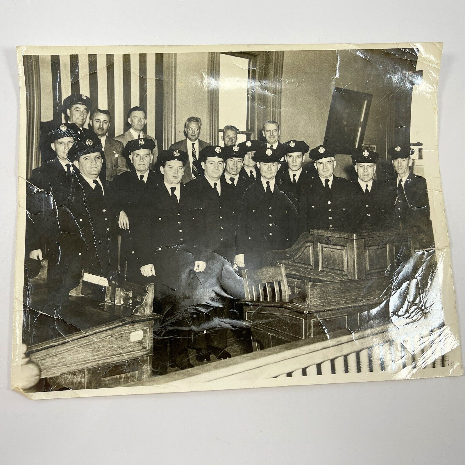 Police Department Police Officer Real Photograph Group Photo 8x10