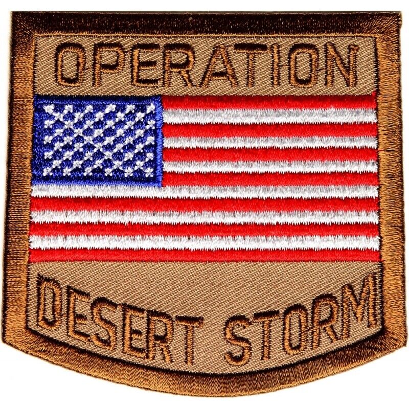 Operation Desert Storm Patch 3 x 3 inch Embroidered Jacket Vest Cap Handmade 