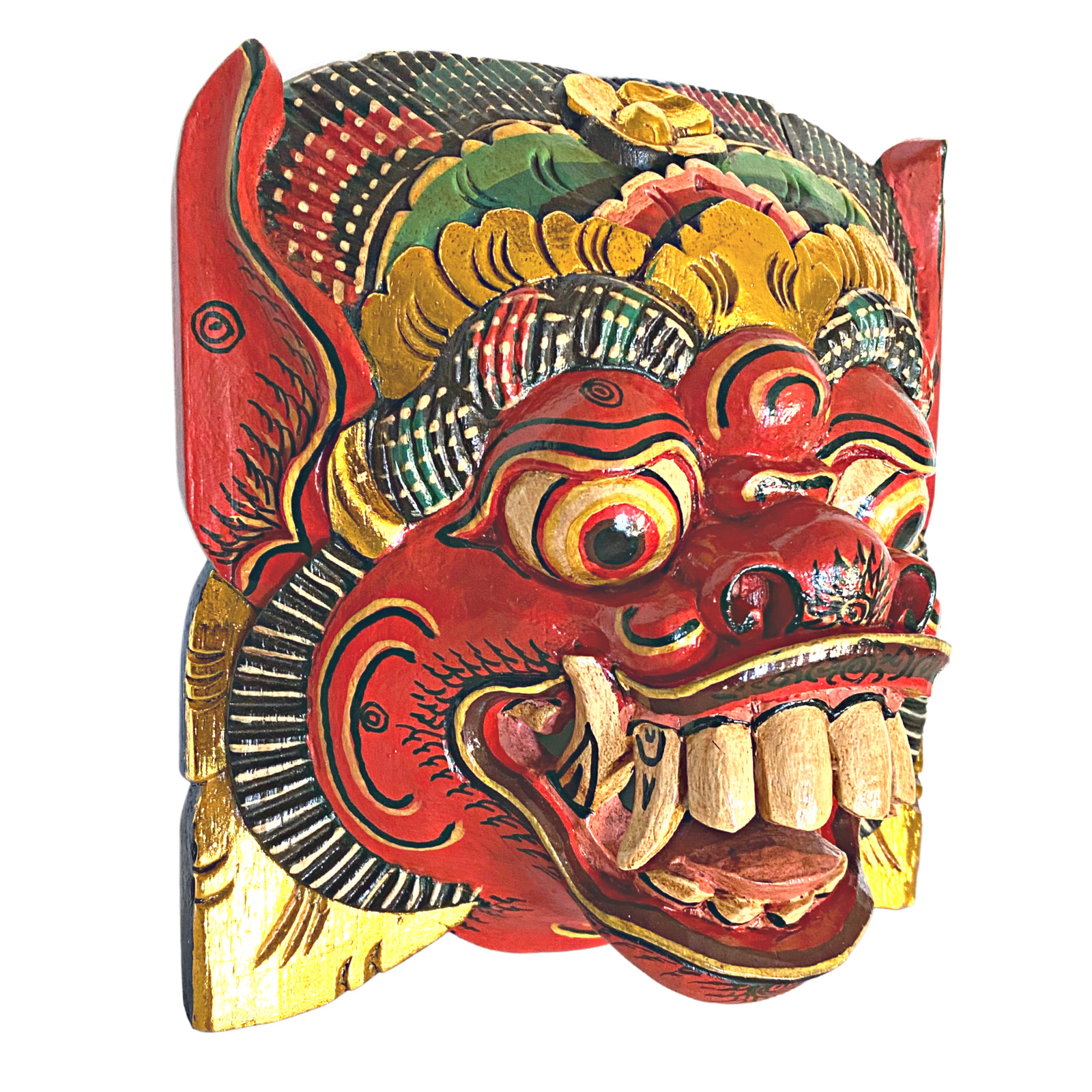 Balinese Mask Boma Barong Hindu Rakshasa Demon Bali Wall Art Hand carved wood