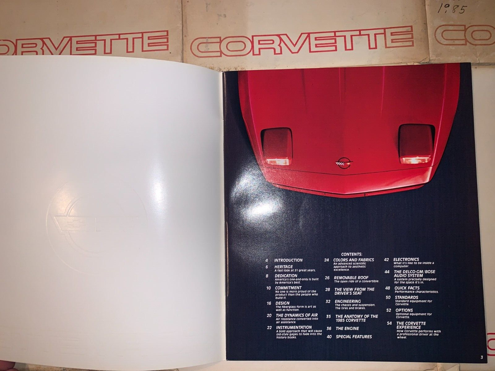 Lot of 10 Vintage 1985 Chevrolet Corvette Dealer Brochures Deluxe Catalog