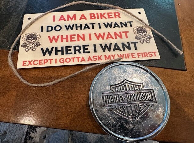 Harley Davidson Coaster (Used) and (New) Biker Sign