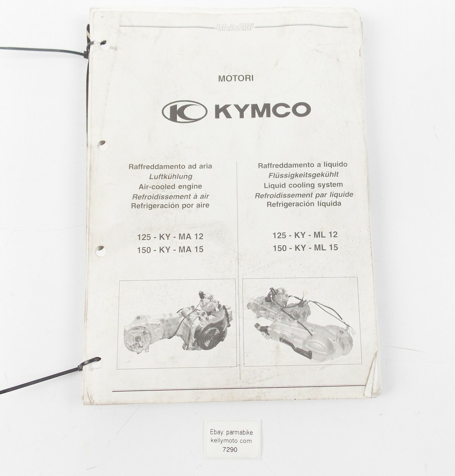 MALAGUTI KYMCO 125-KY-MA 12 150-KY-MA 15 LIQUID AIR COOLED SHOP BOOK MANUAL