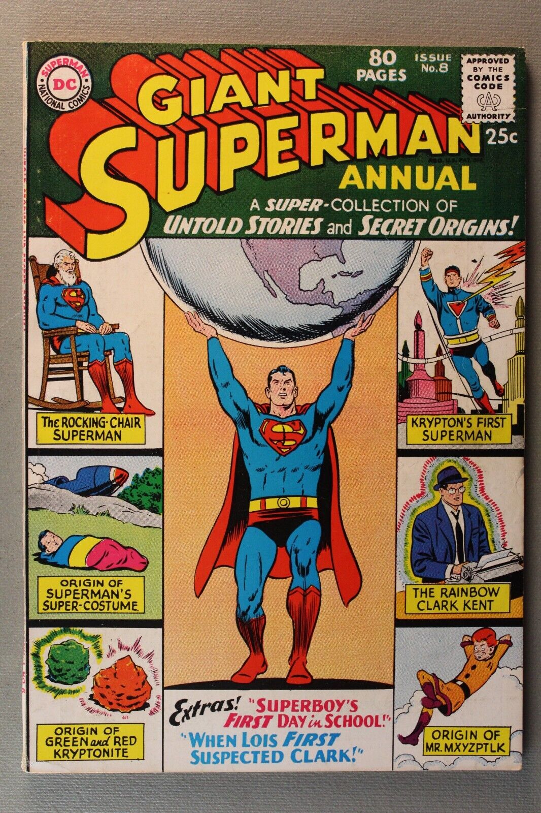 GIANT Superman Annual #8 ~80 Pages~ *Winter 1963-1964* Cover is Nice 