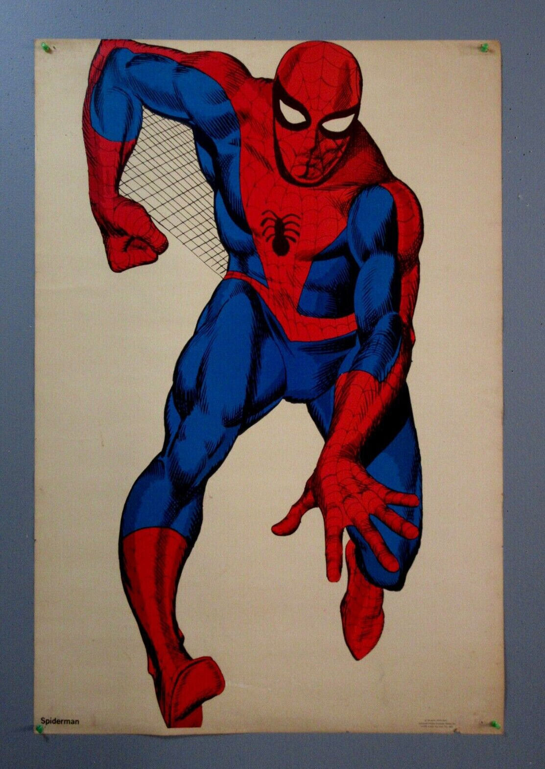 Vintage original 1966 Amazing Spider-Man 40 1/2 x 28 poster: Marvel Comics,60's