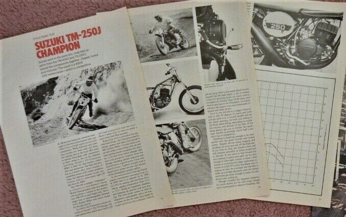 1973 Suzuki TM250 J Original Motorcycle 5pg Test article