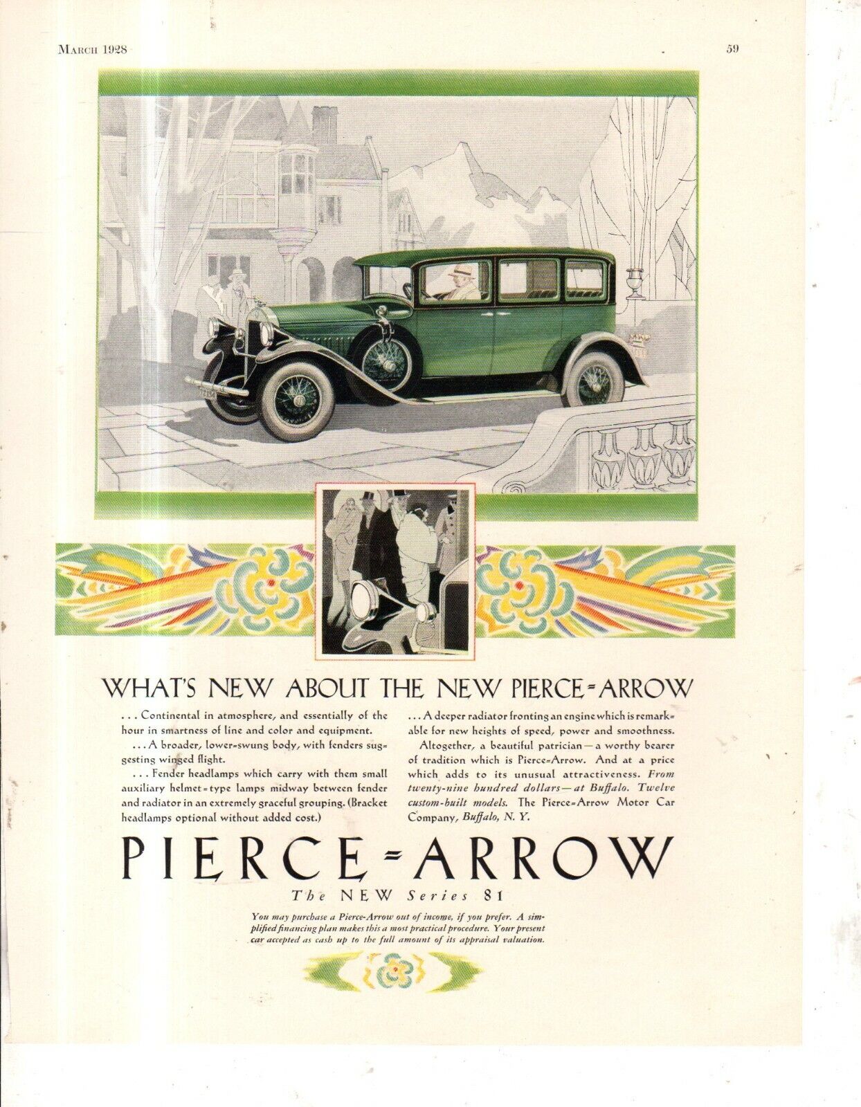1928 Pierce Arrow Series 81 Original ad from 