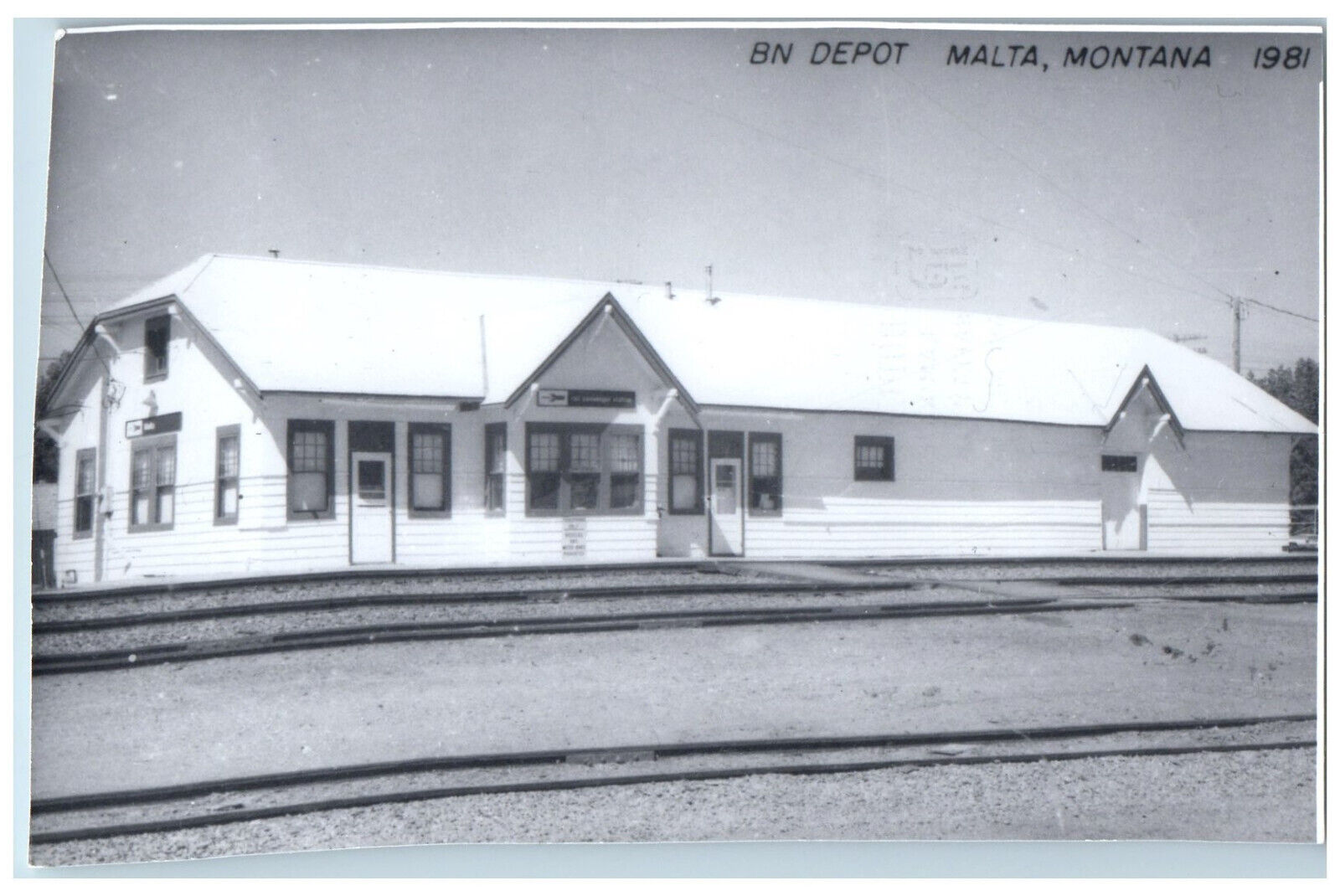 Malta Montana MT Postcard BN Depot 1981 Vintage Unposted RPPC Photo