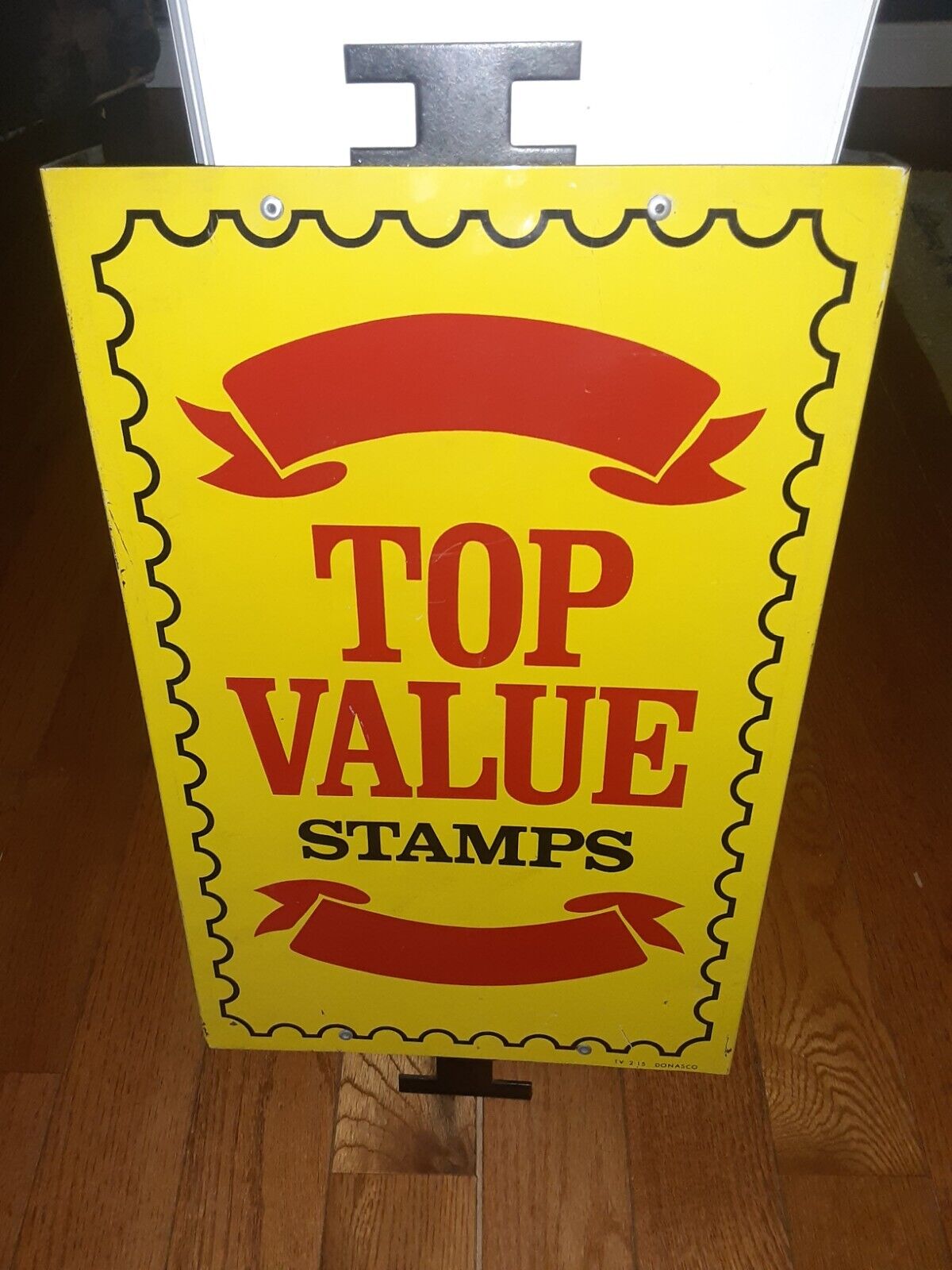 Vintage NOS Metal Top Value Stamps Advertising Sign Donasco  Gas Station Store