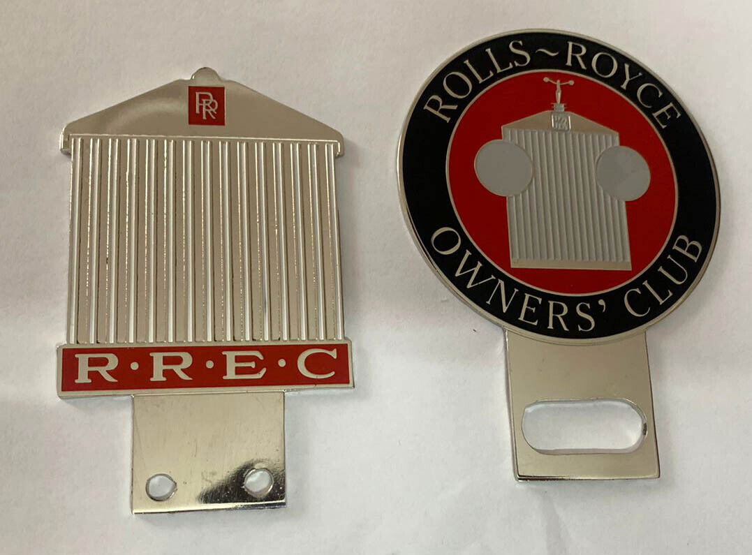 Car Badges-Rollys Royce badges set of 2pcs car grill badge emblem automoblia 