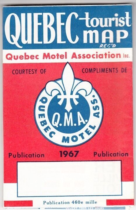 [26548] QUEBEC MOTEL ASSOCIATION 1967 TOURIST FOLD OUT MAP