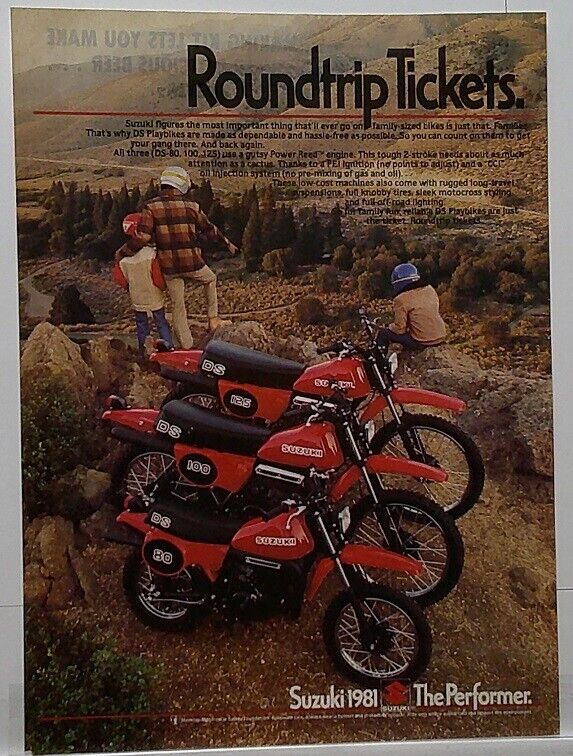 1981     Suzuki 1981 The Performer   Roundtrip Tickets  Magazine Print Ad