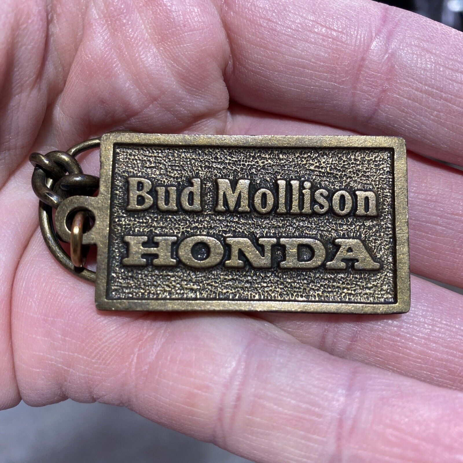 80s Honda Dealership Keychain Bud Mollison Car Lot Vintage