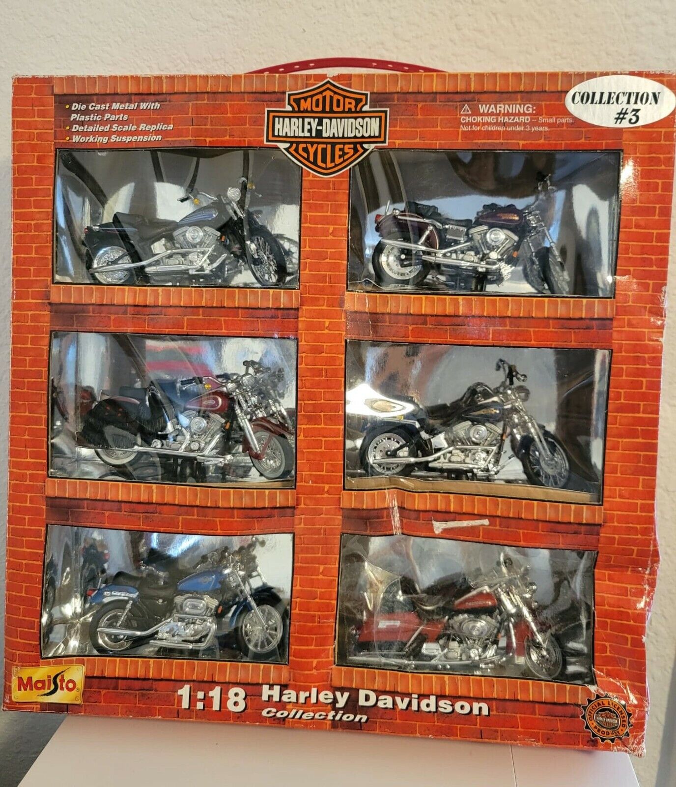 1999 HARLEY DAVIDSON MOTORCYCLE collection 1:18 DIECAST/plastic MODEL Maisto #3