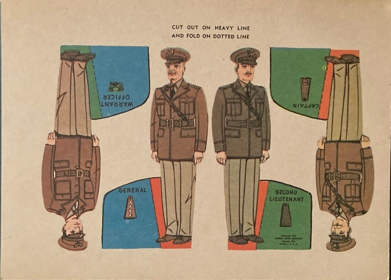 1940s U.S. Army Cardboard Cutouts - Military