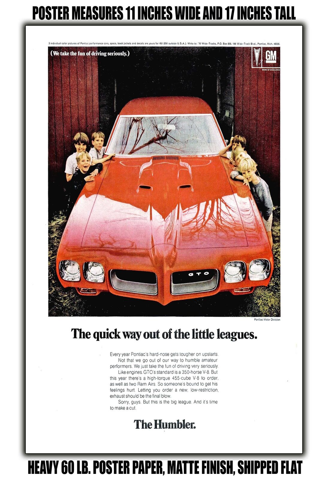 11x17 POSTER - 1970 Pontiac GTO USA