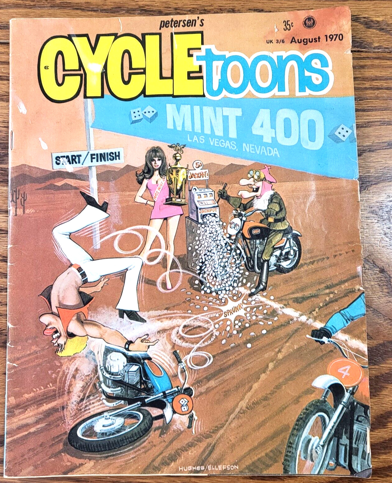 CYCLEtoons Aug 1970 Peterson Magazine B.K. TAYLOR Motorcycle BIKER CARTOONS