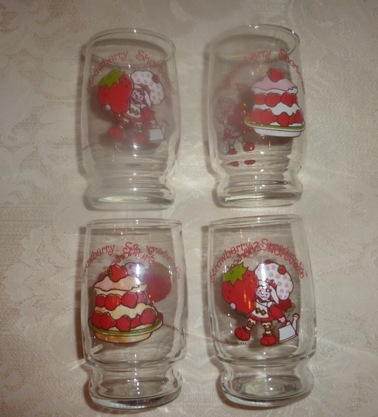 Lot of 4 Strawberry Shortcake juice glasses. 80