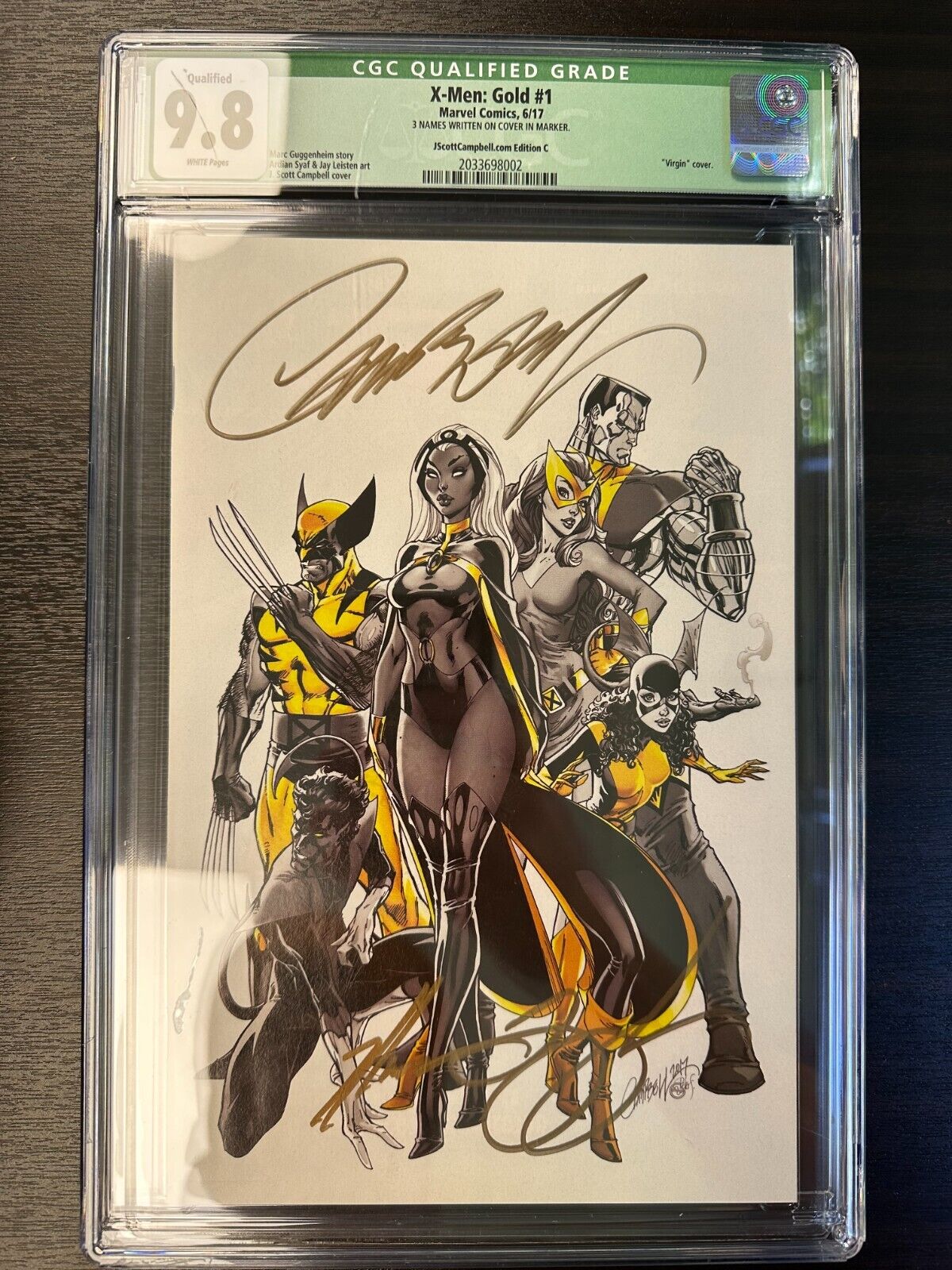 CGC 9.8 X-Men: Gold #1 Variant signed by J. Scott Campbell & Marc Guggenheim