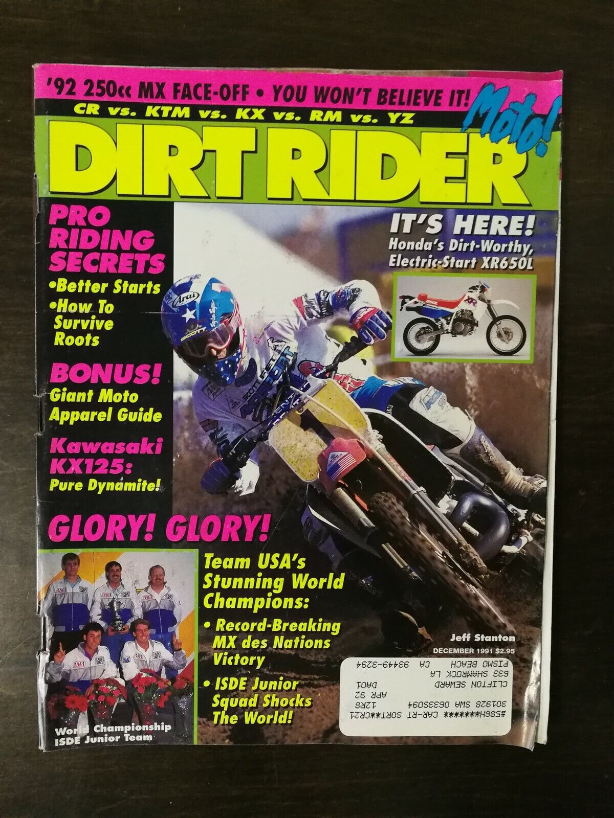 Dirt Rider Magazine December 1991 Jeff Stanton KTM 300 E-XC 1992 Kawasaki KX125