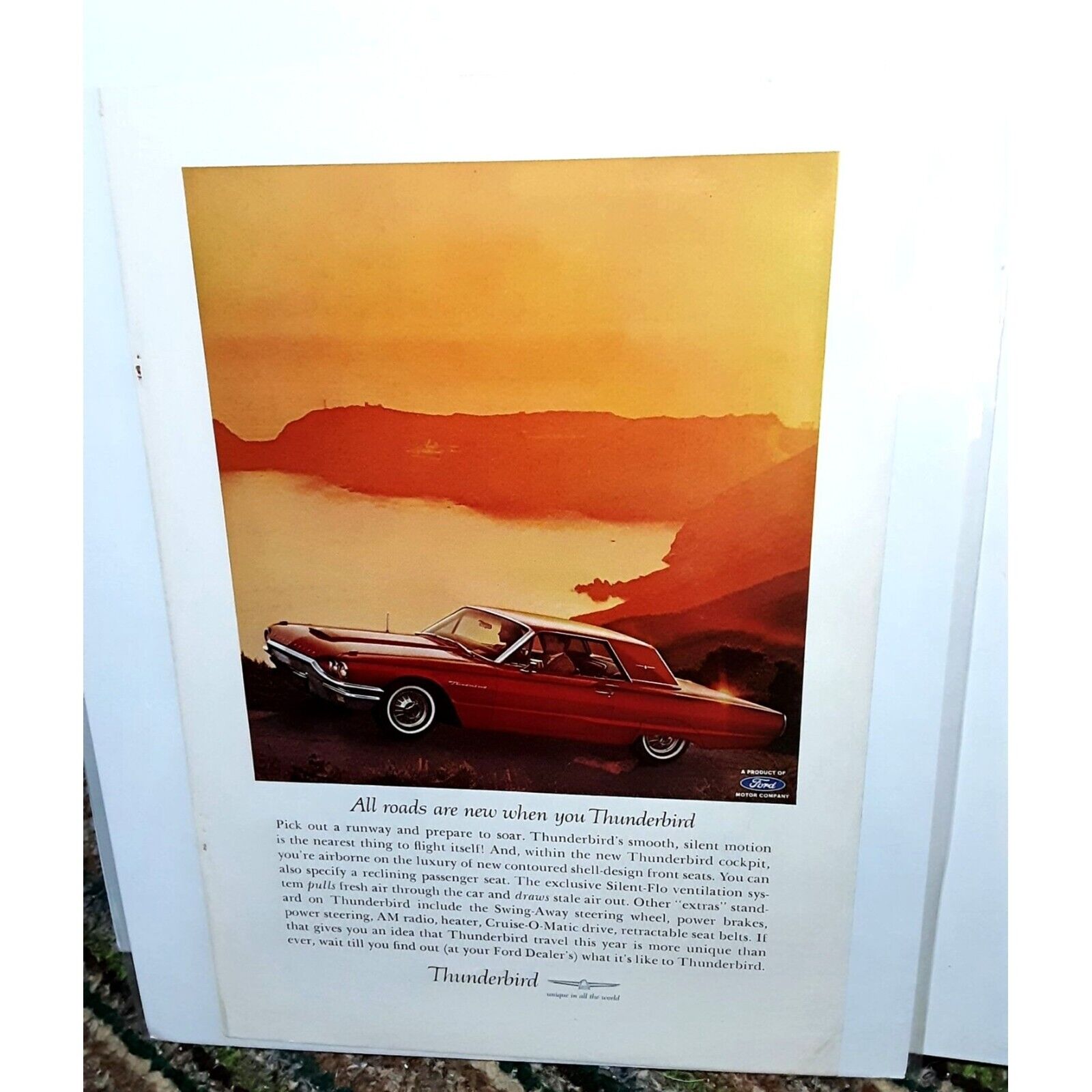 1964 Ford Thunderbird All Roads Are New Print Ad vintage 60s