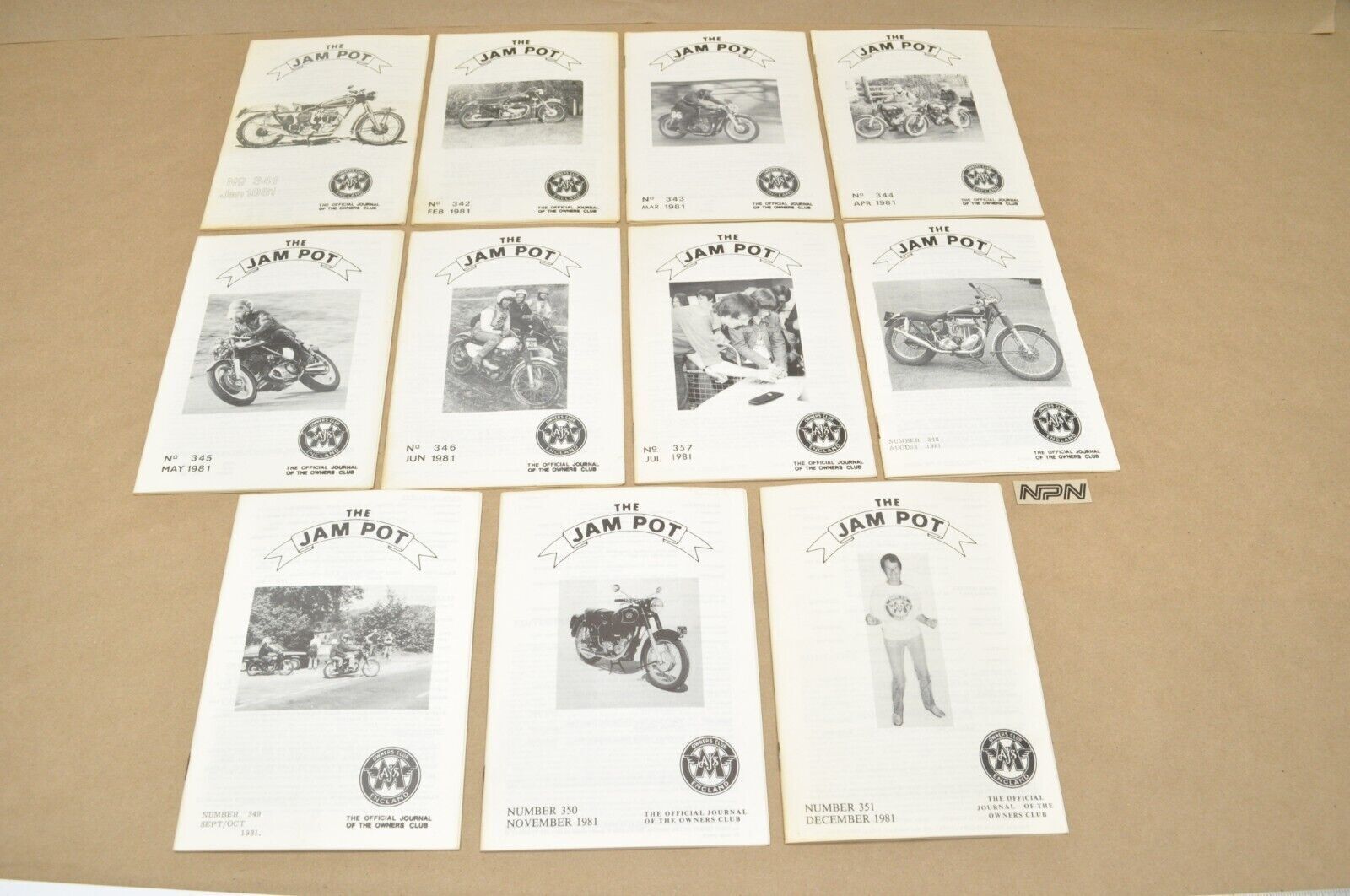 Vtg AJS Matchless Motorcycle Owners Club Jampot Journal Magazine 1981 FULL YEAR