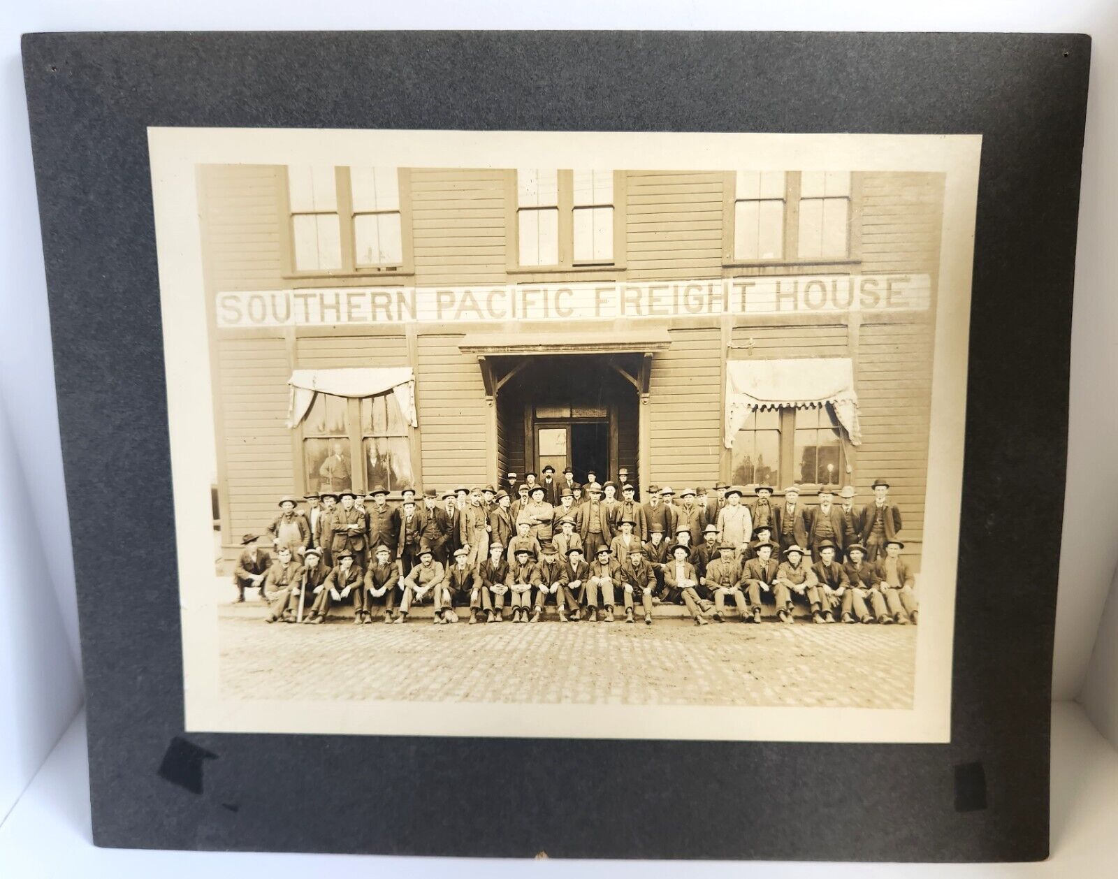 Southern Pacific Railroad Freight House Portland Oregon Cabinet Photo 1908 ?