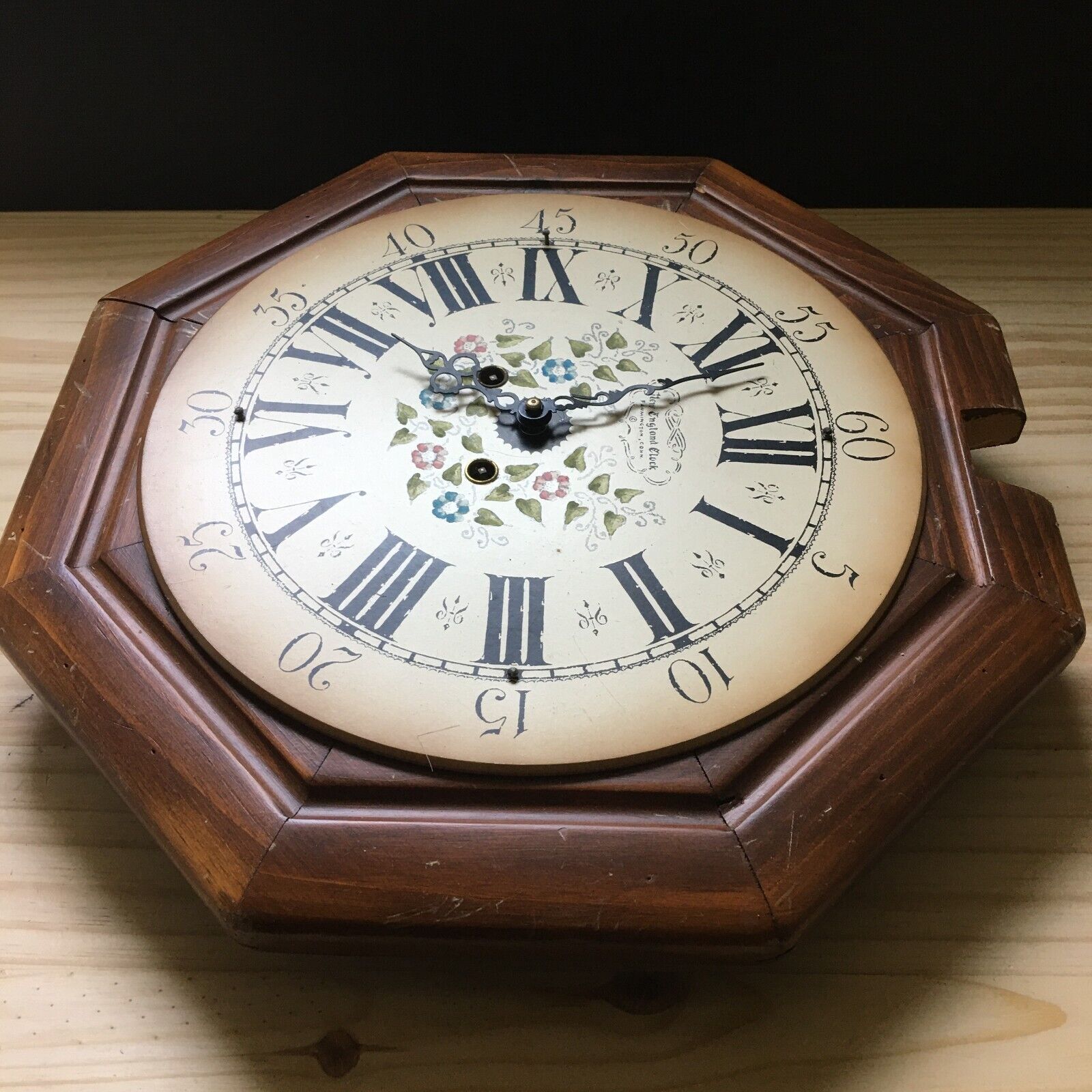 New England Clock Farmington Conn w/ Franz Hermle 130-020 Chime Movement 15.5\