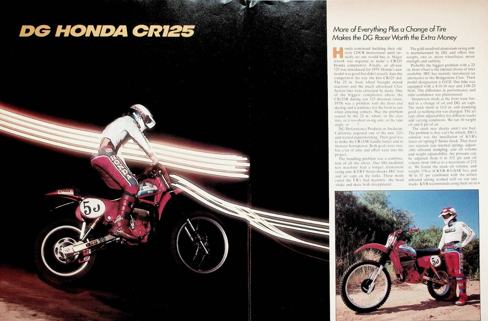 1979 DG Honda CR125 - 5-Page Vintage Motorcycle Article