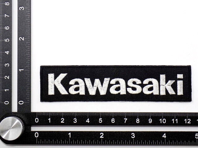 KAWASAKI EMBROIDERED PATCH IRON/SEW ON ~5-1/2\'\'x 1-1/8\