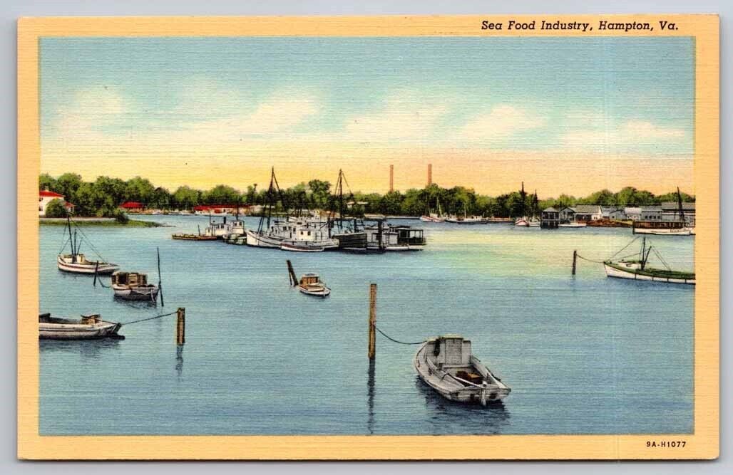 eStampsNet - Sea Food Industry Hampton VA Postcard Lot