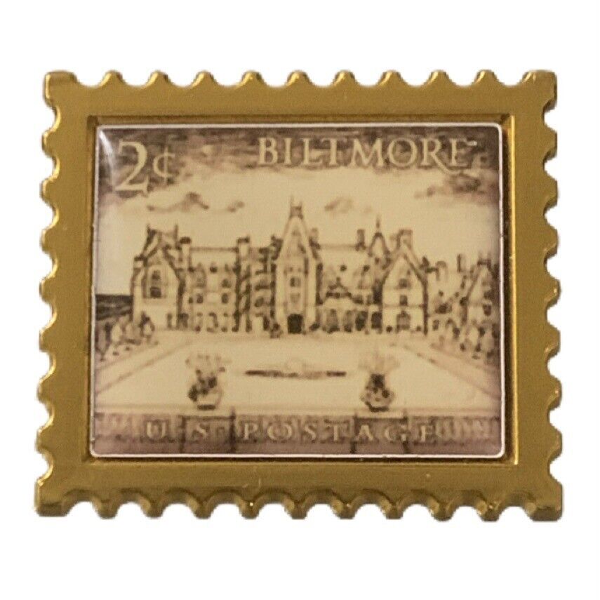 Biltmore Estate 2c US Postage Stamp Travel Souvenir Pin