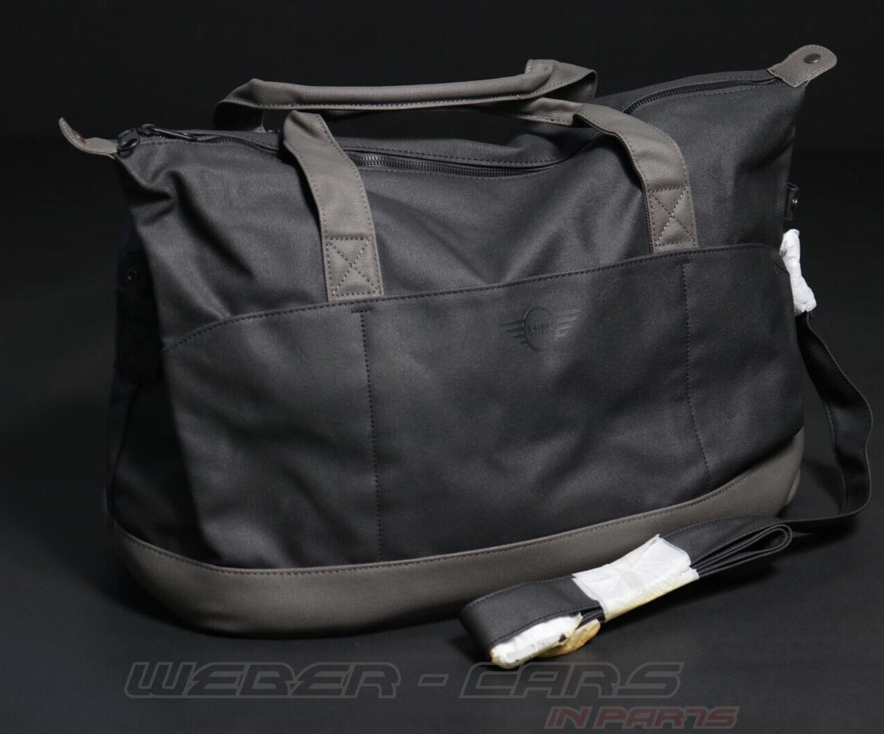 2451022 New OEM BMW MINI Weekend Travel Bag Canvas Mix Black Grey