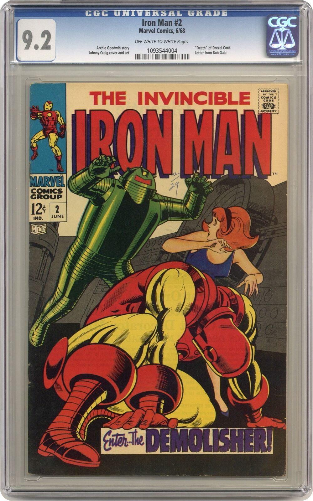 Iron Man #2 CGC 9.2 1968 1093544004