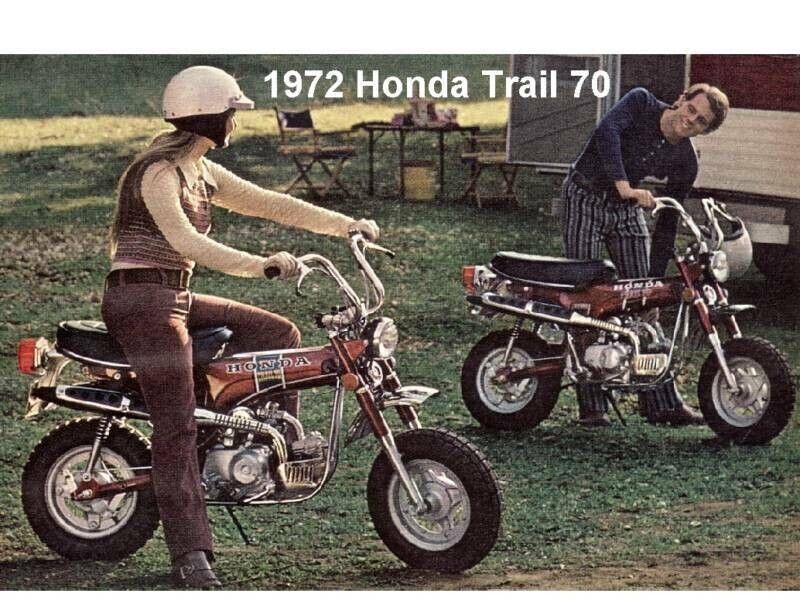 1972 Honda Trail 70 Mini Bike Ad Refrigerator / Tool  Magnet