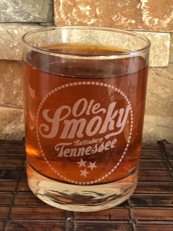 OLE SMOKY Collectible Whiskey Glass 8 Oz
