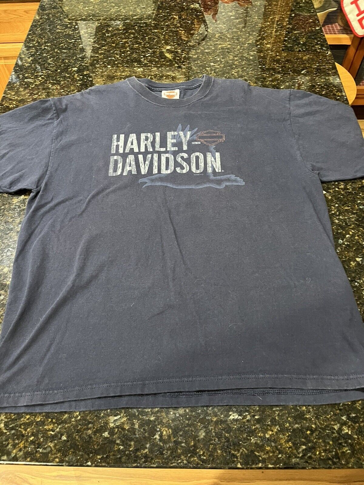 Bumpus Harley-Davidson 2008 Mens T-Shirt Blue Short Sleeve XL Collierville, TN.