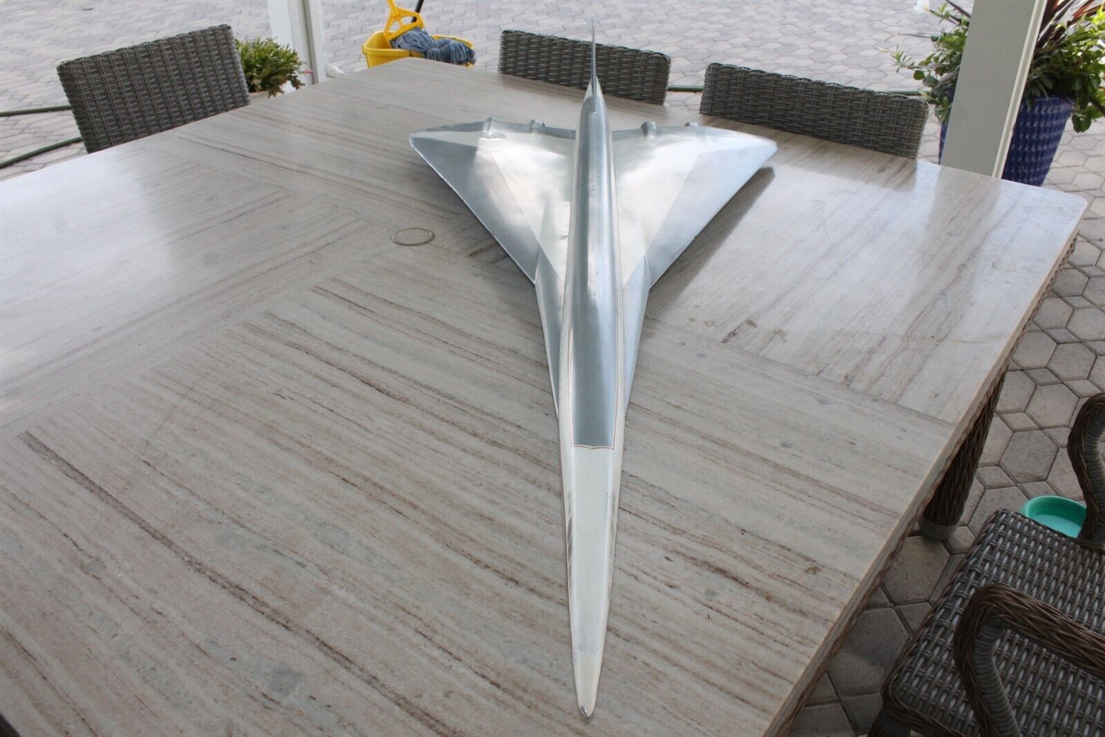 EXTREMLEY RARE HUGE LOCKHEED L-2000 SST PROTOTYPE MODEL AIRPLANE DESK TOP 68\