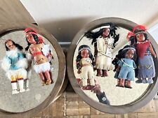antique native american indian dolls vintage Lot Of 6 picture