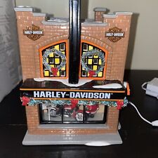 Department 56 Snow Village Harley Davidson #4020216 Light Up Building Motorcycle picture