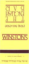 Winston's The English Bar at The New Orleans of Hilton Vintage Matchbook Cover picture