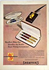 Sheaffer's Pen Pencil Set Sentinel Stratowriter Crest Vtg Magazine Print Ad 1948 picture