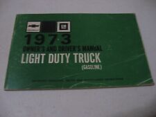 1973 GM Chevrolet Light Duty Trucks - Gasoline - Owner's Manual picture