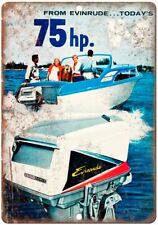Evinrude Outboard Motor Boat Vintage Ad Reproduction Metal Sign L97 picture