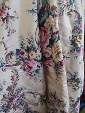 Huge Length Of Vintage Drapey Floral Cotton Sateen 4.80 metres x 122cm Width  picture